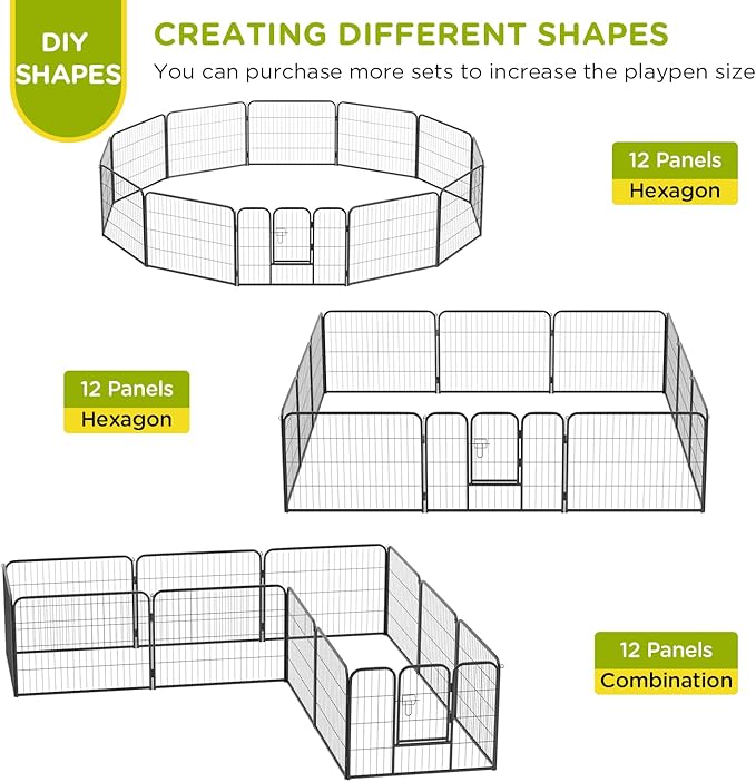 BestPet | Dog Playpen | 24 Inch, 12 Panels | Heavy Duty Metal Pet Exercise Pen - Image 4