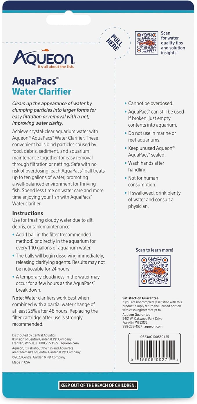 Aqueon AquaPacs Water Clarifier 12 Pack, 10 Gallon - Image 9