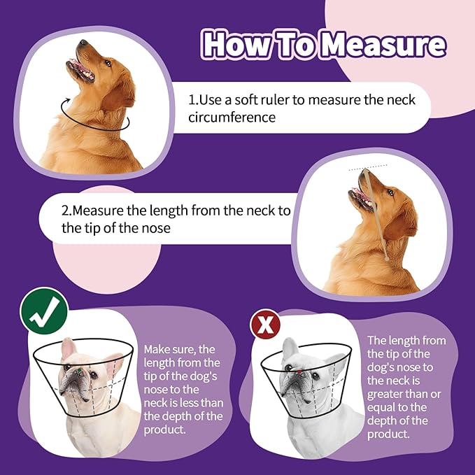 Dog Cone for Large Dogs After Surgery, Soft Dog Cone Collar for Dogs to Stop - Image 3
