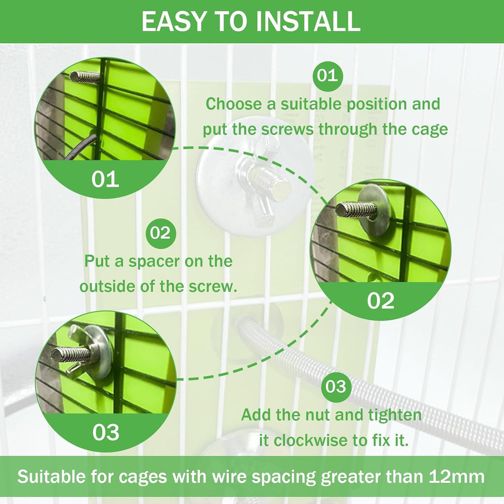 Bird Cage Heater Warmer Heated Bird Perch 2PCS Constant Temperature 12V 5W