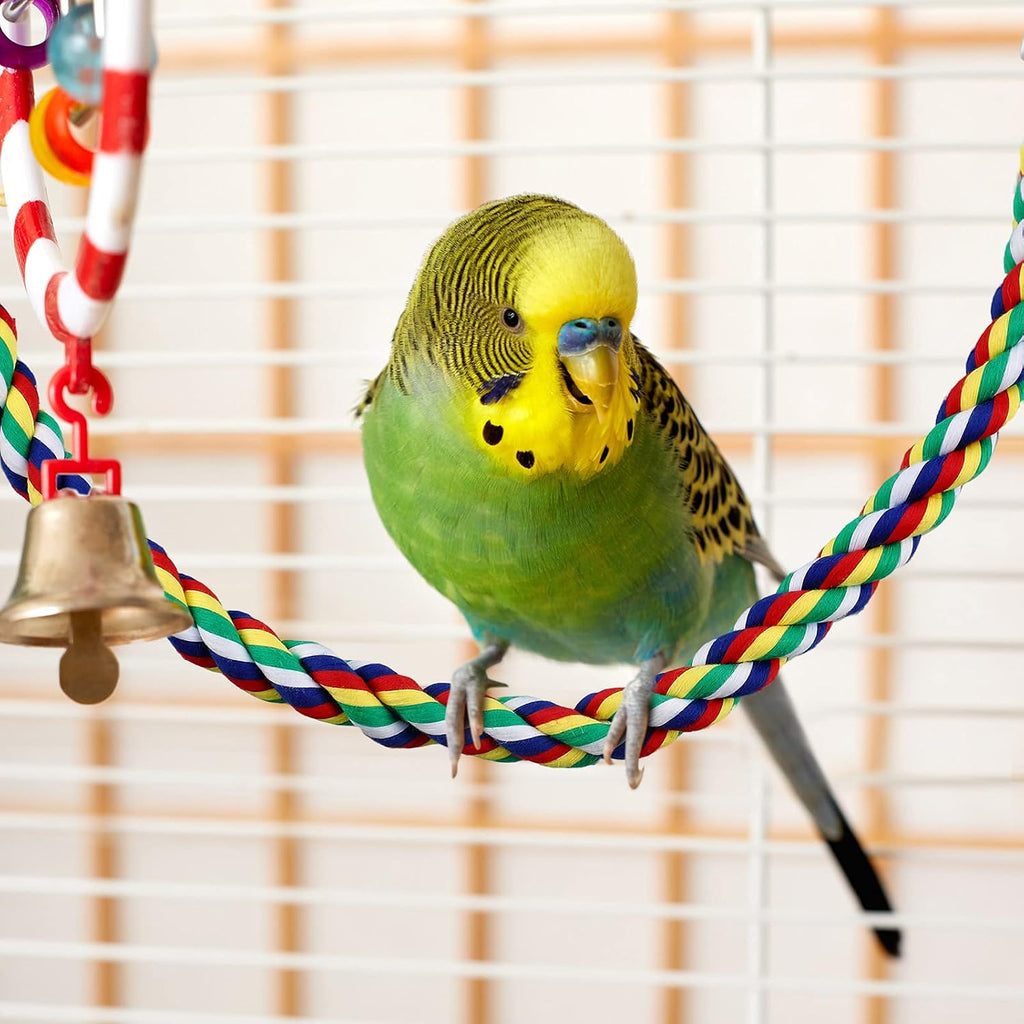2 Pcs Bird Rope Perches Climbing Rope Bird Cage Accessories, 21.6 Inch