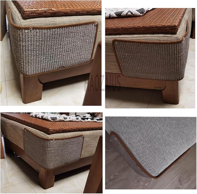 HAOZAIKEJI Cat Scratcher Mat Sofa Protector Natural Sisal Cat Scratching Mat - Image 3