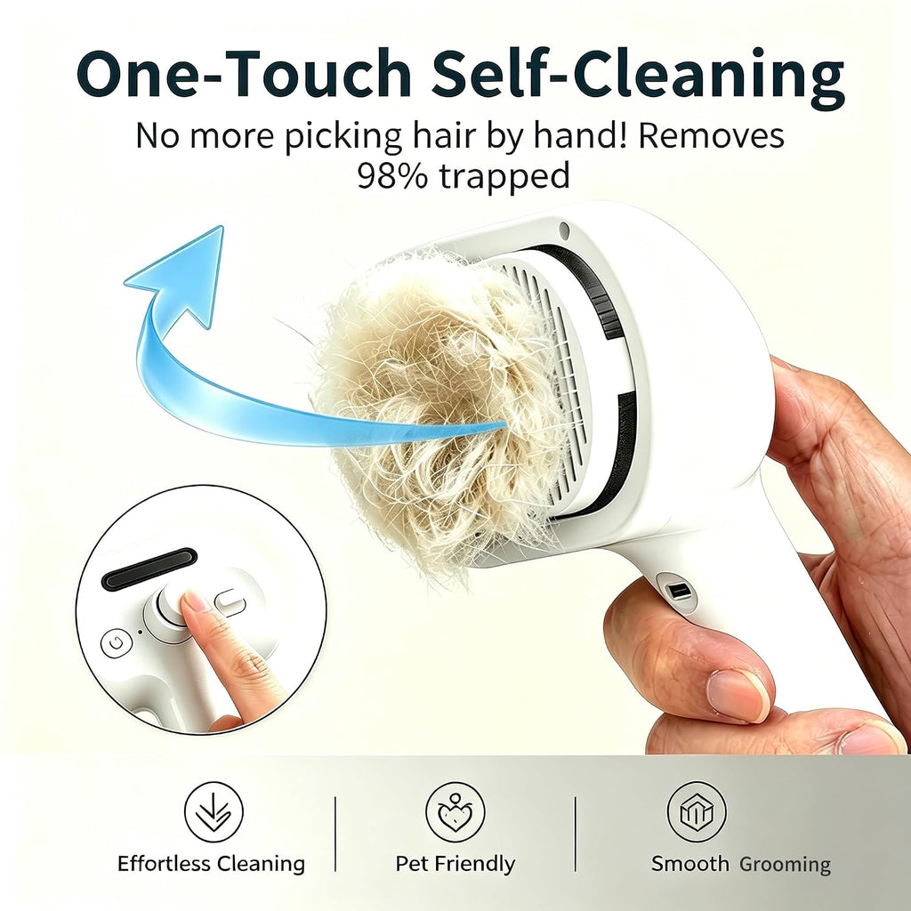 Steam Spray Pet Brush Dog Cat Grooming Comb For Shedding Floating Hair