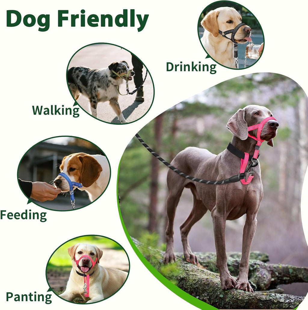 BARKLESS No Pull Head Collar for Medium Large Dogs, Sturdy Head Halter