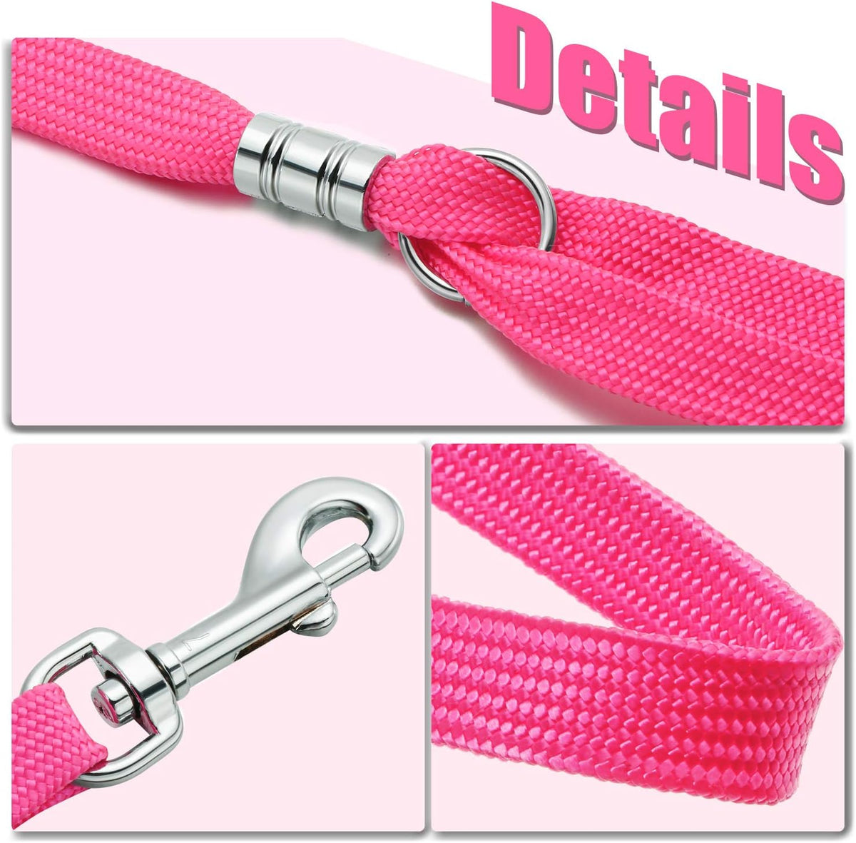 Boao 9 Pcs Pet Grooming Loop Adjustable Nylon Restraint, Black, Blue, Pink