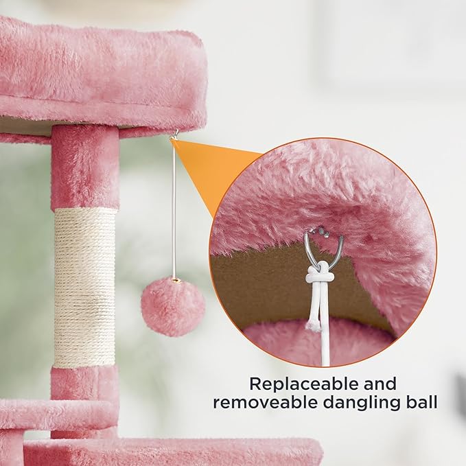 Yaheetech Cat Tree Cat Tower, 63in Multi-Level Kitten Tree w/Sisal-Covered - Image 5