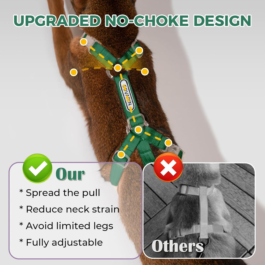 Cat Harness and Leash Set - Green Lightweight Soft Kitten Harness Escape Proof, Adjustable Travel Pet Harness for Walking，Easy Control Comfortable Outdoor (Green, One Size Fits All)