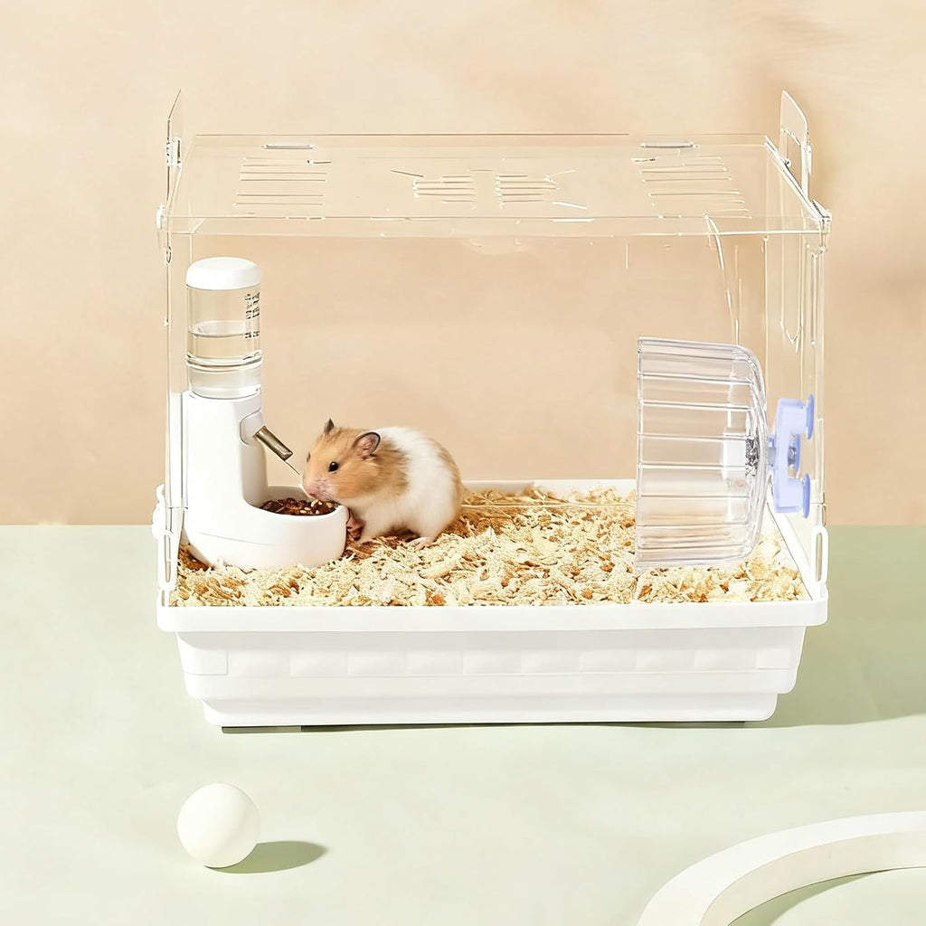 Hamster Wheel, 6.5" Super-Silent Exercise Wheels, Dual-Bearings Quiet Spinner Running Wheels, 3 Installation Methods, Fits Any Hamster Cage, Hamsters Toy for Dwarf Hamsters, Gerbils, and Small Pets.