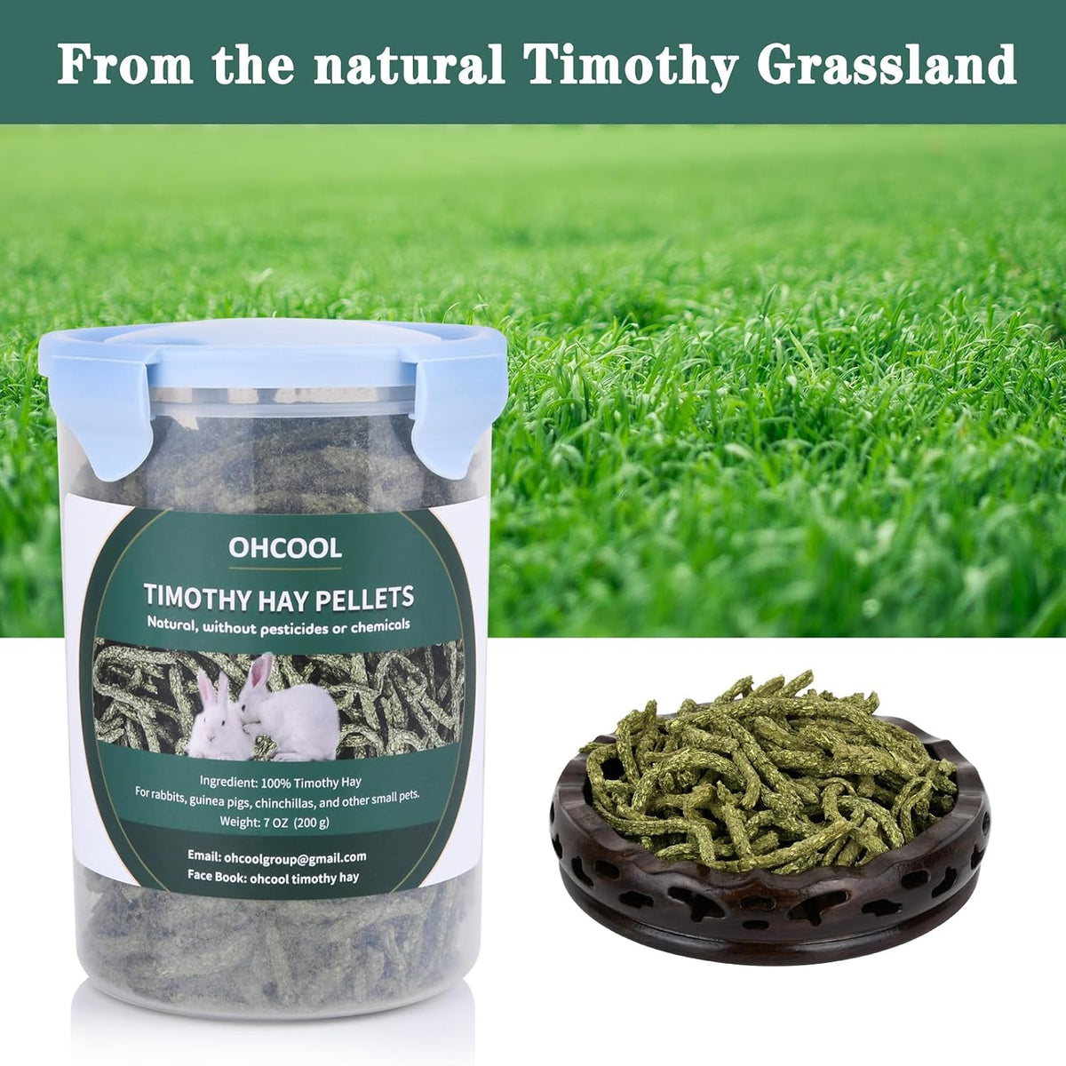 Timothy Hay Pellets, 7oz Small Pet Feed