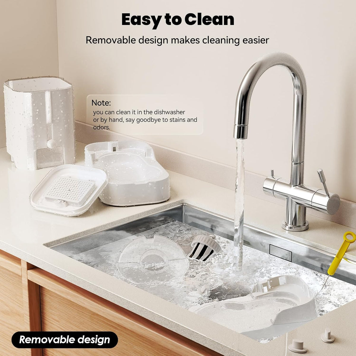 JUNSPOW Automatic Cat Feeder & Water Dispenser Set (Bowl not Included)