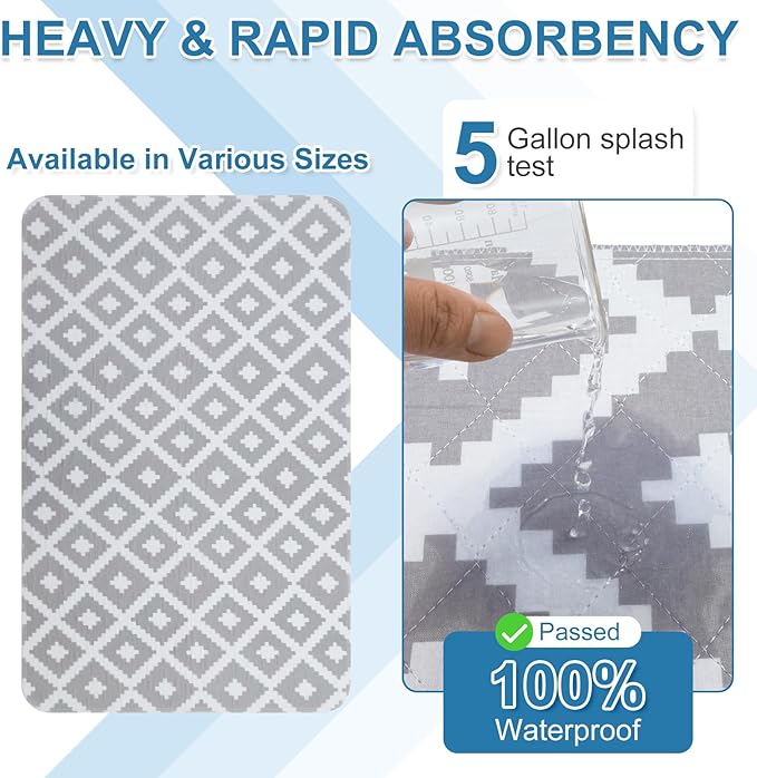 OUTCREATOR® Washable Bed Pads 34" x 36", Incontinence Mattress Protector - Image 2