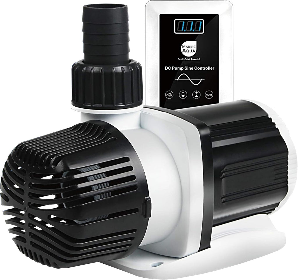 Orlushy Silent Swirl Controllable DC Aquarium Pump with Wave Function/Mode and sine Ultra Quiet Controller for Salt/Freshwater Coral Reef Fish Tank Sump Circulation