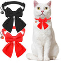 Cat Collar Breakaway with Bells, Soft Pure Cotton Bowtie Collar by DILLYBUD