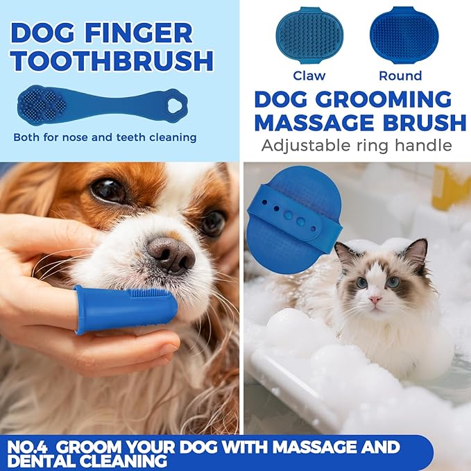 PAWCHIE Bath Grooming Kit for Pets, Washing Gloves, Bath Brush and Adjustable - Image 5