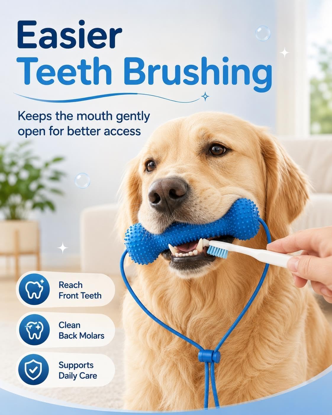 4PCS Dog Toothbrush Helper Pet Dental Brushing Toy Mouth Cleaning Brush