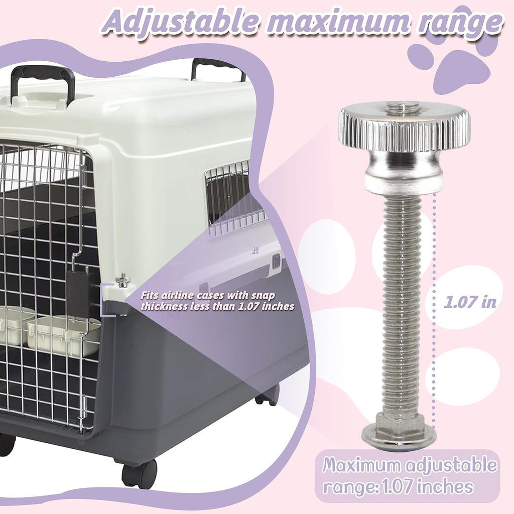20 Sets Pet Carrier Replacement Fasteners - Heavy Duty Stainless Steel Bolts and Nuts for Kennel - Dog and Cat Replacement Parts, M540-R