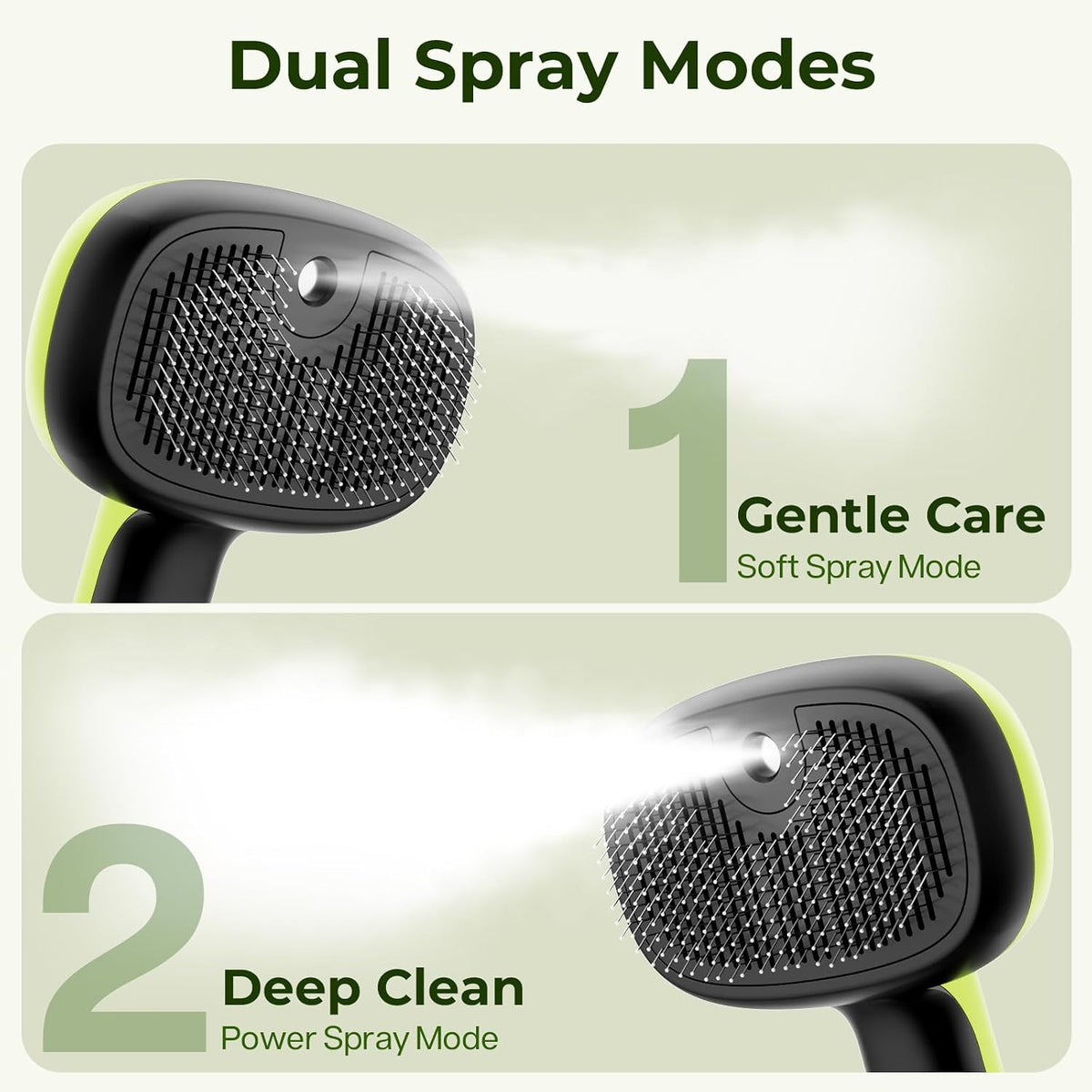 Pet Grooming Tool Bundle: Self-Cleaning Pet Brush + Steam Slicker Brush