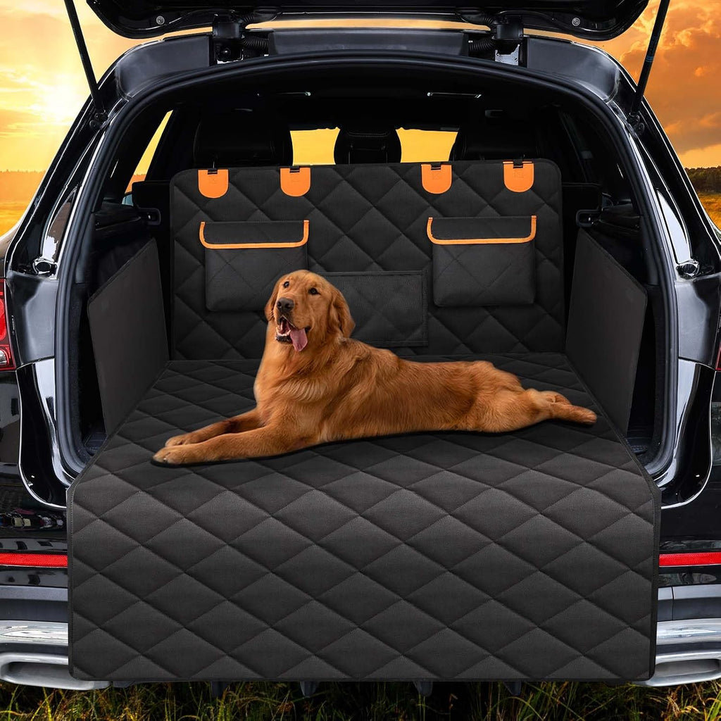 Dog Car Seat Cover for Back Seat 600D Scratchproof Nonslip Durable Waterproof Cars Pet Backseat Covers with Mesh Window Dogs Hammock for Car，SUV, Truck (54" W x 58" L)