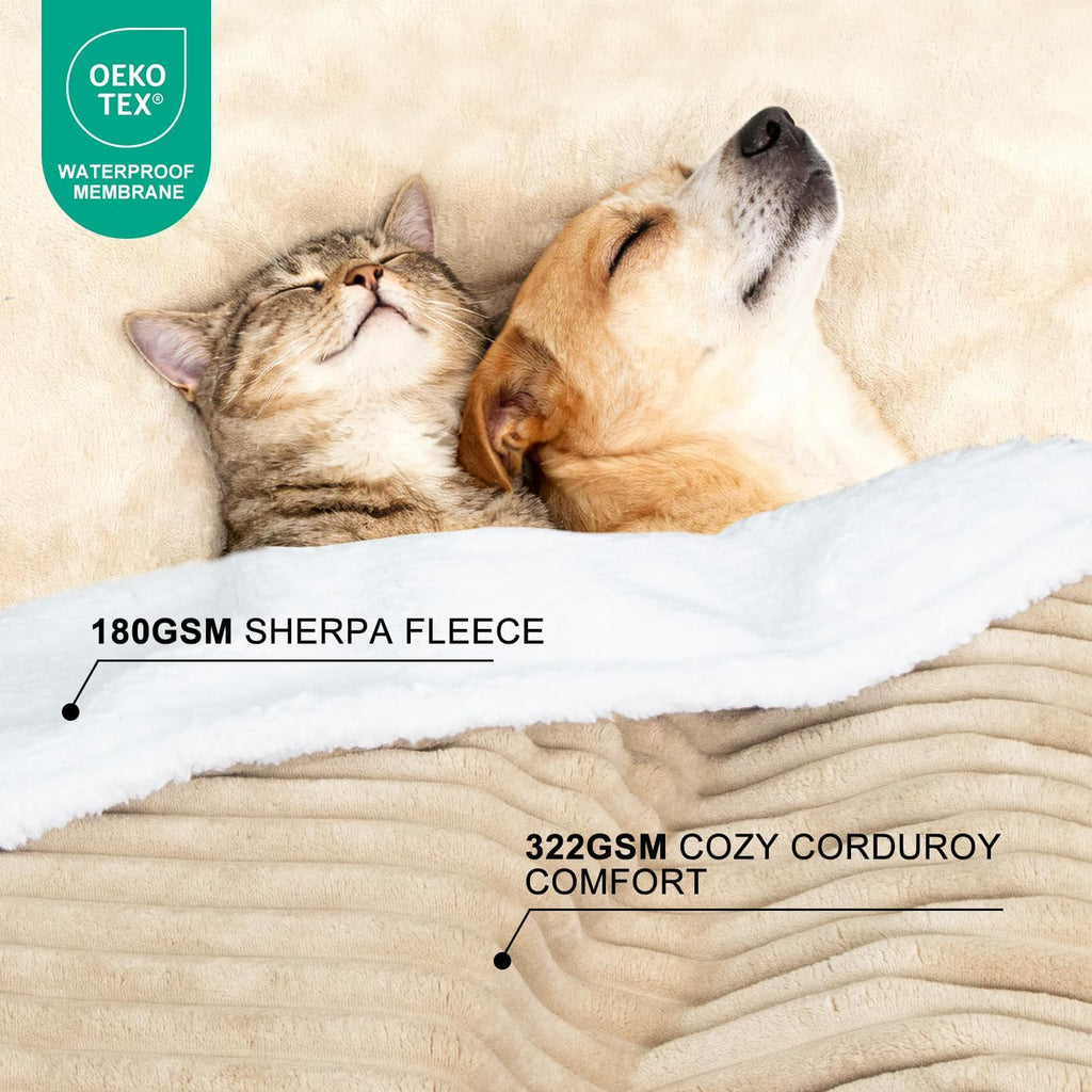 Waterproof Dog Blanket Soft Pet Cat Blanket 35x25 in Brown