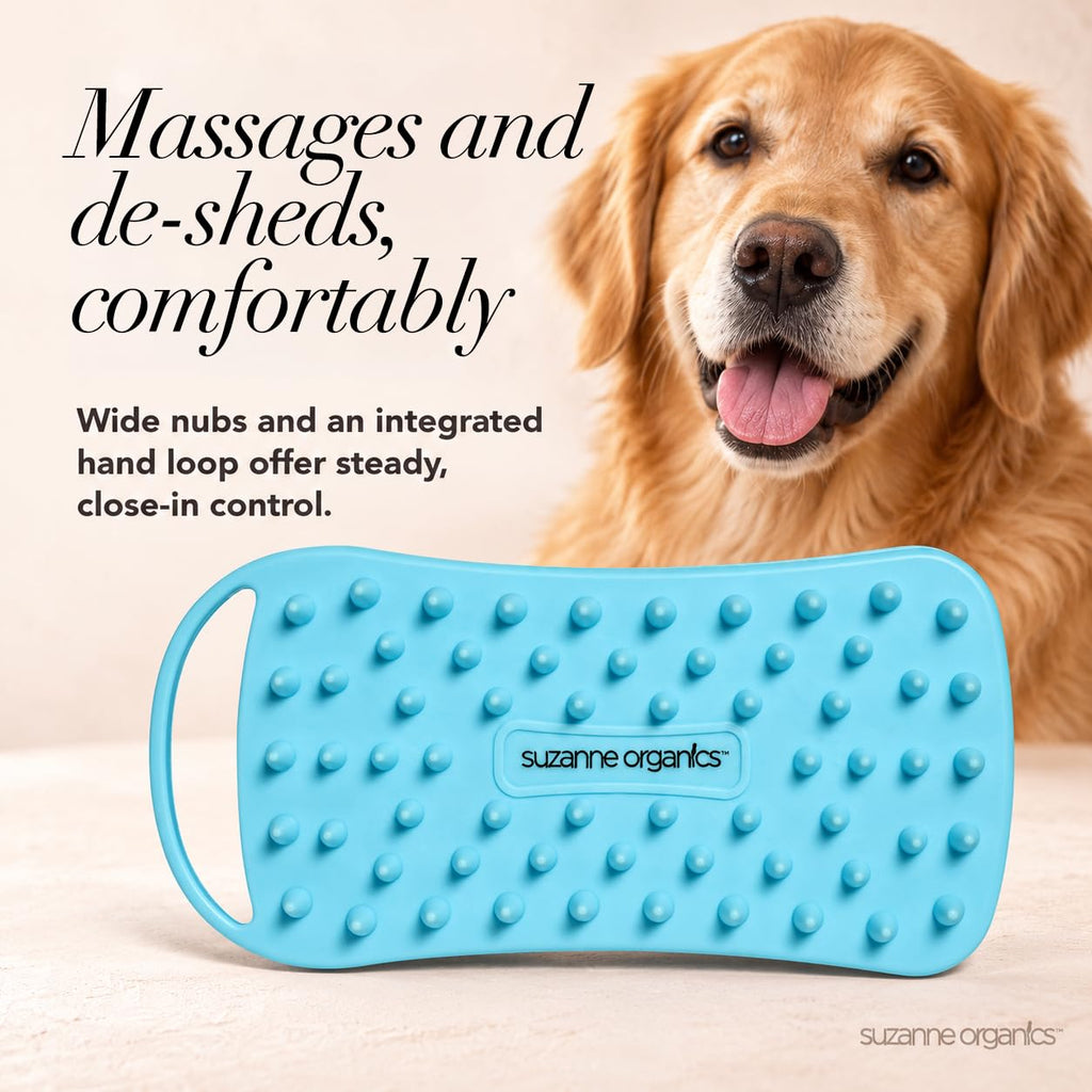 Suzanne Somers Pet Brush - Professional Grooming Tool for Dogs & Cats - Gentle Firmness for Deshedding & Massaging - Designed for Use with Suzanne Somers Pet Shampoo - Certified ToxicFree