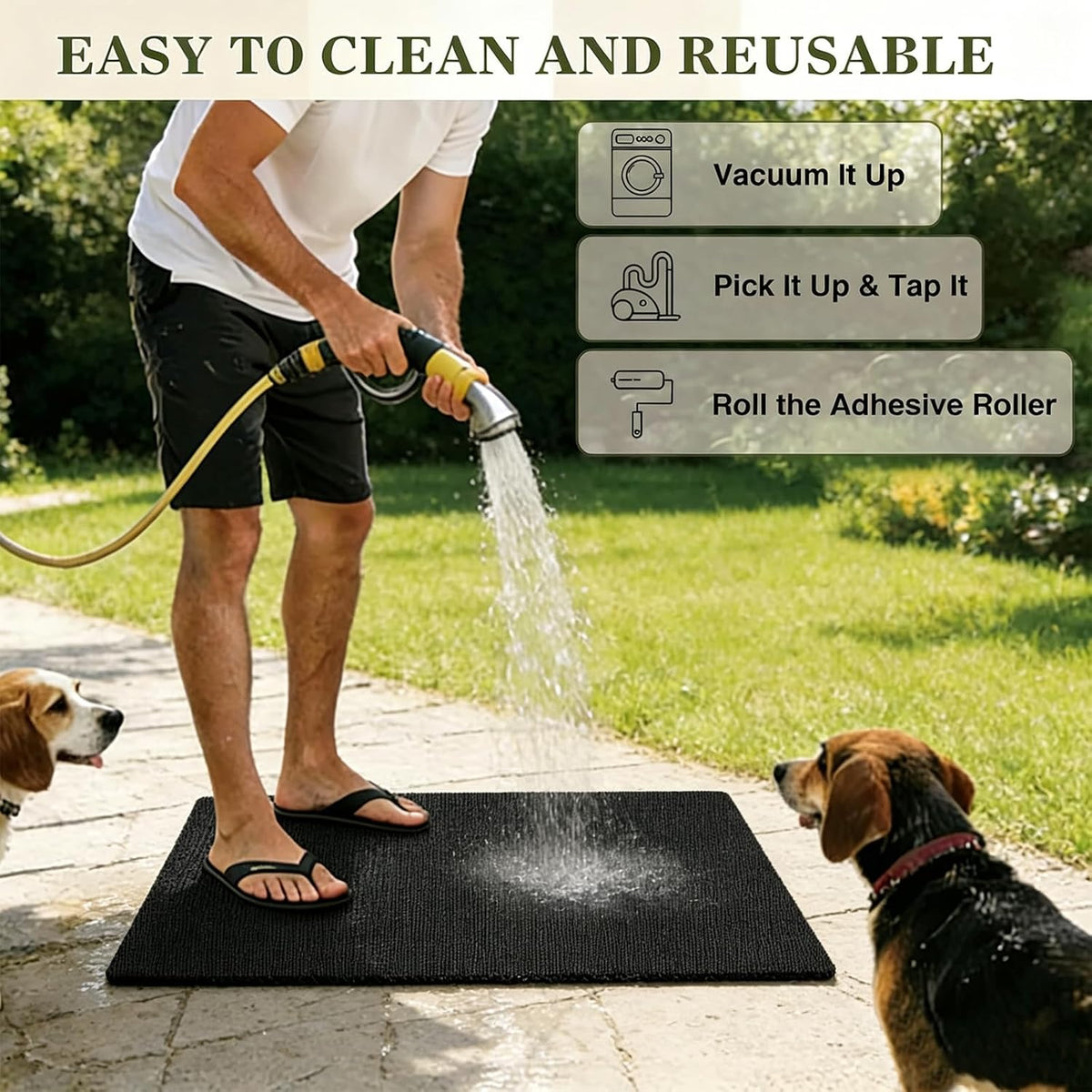 Mat for Under Dog Crate Washable Dog Crate Mat Pet Mats for Floor Waterproof Dog Mat Non-Slip Pads for Kennel Training Protect Floors (47" x 24" x 0.22")