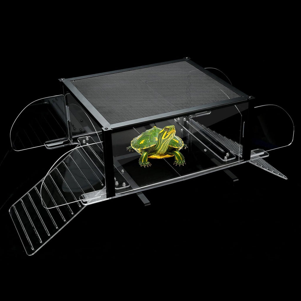 Dual Ramp Turtle Basking Platform for 16-24in Wide 125/150/180 Gallon Tank