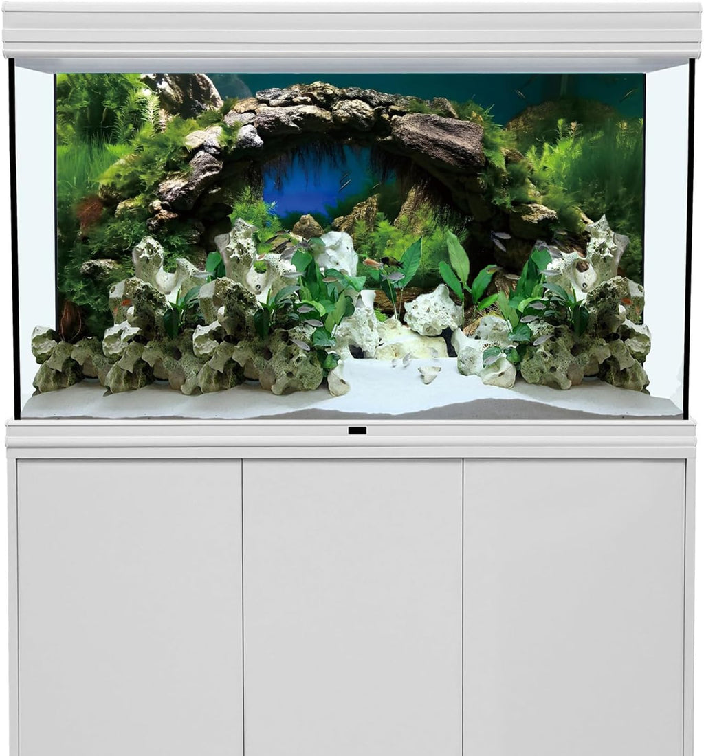 72x24 in Arch Stone Aquarium Backdrop Aquatic Plant Fish Tank Background