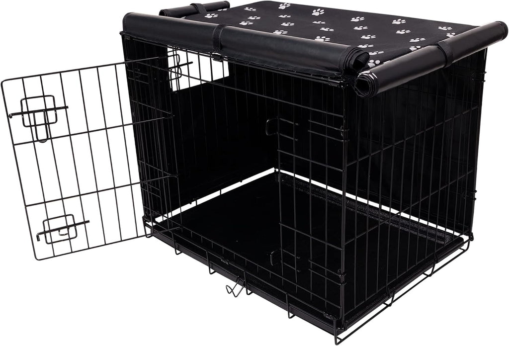 Pet Prime Dog Crate Cover for Wire Cages 24 30 36 42 48 Inch Outdoor Pet Kennel Cover Machine Wash & Dry (Cover Only) (24 Inch Crate Cover (24"x18"x19"))