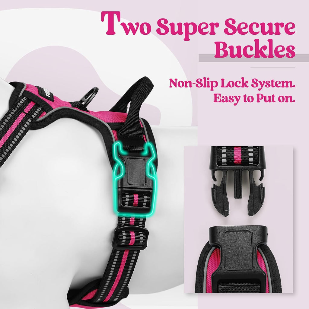 rabbitgoo Dog Harness, No Pull for Large Dogs with 2 Leash Clips, Pet Vest