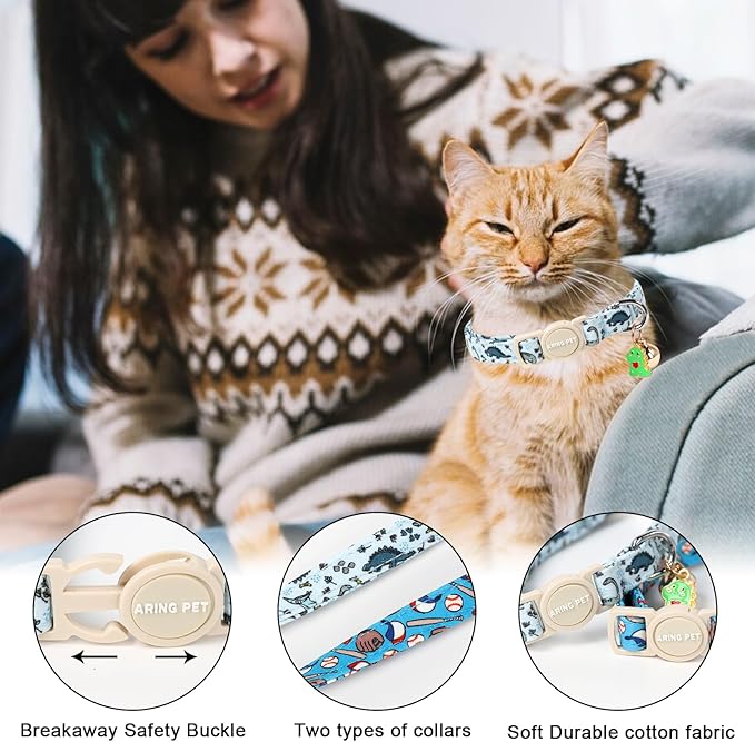 ARING PET 2 Pack Cat Collar-Cute Kitty Collars - Image 2