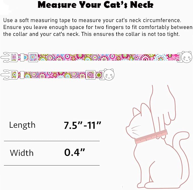 2 Pack Cotton Breakaway Cat Collars Set - Image 6