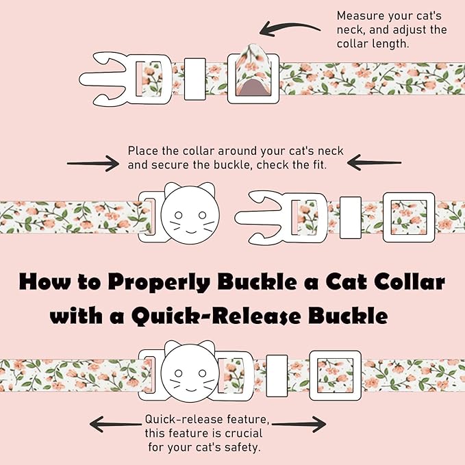 2 Pack Cotton Breakaway Cat Collars Set - Image 3