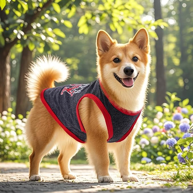 4 Pack Dog Shirts Summer Printed Puppy Clothes Novel Sleeveless Pet T Shirts - Image 5