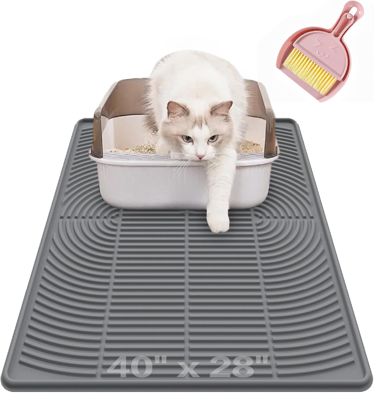 Extra Large Cat Litter Mat, Waterproof Litter Mat, 51.2 x 25.6 in