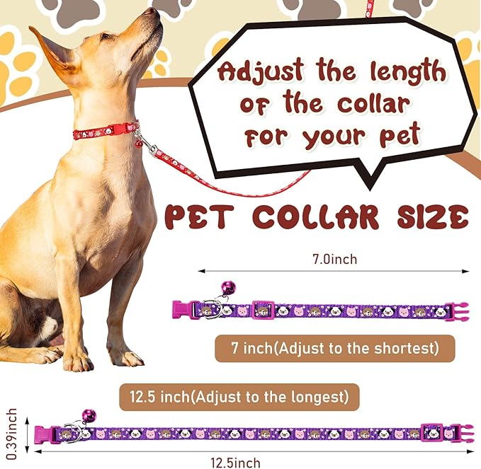 Amylove 48 Pcs Dog Collar and Leash Set, Polypropylene Adjustable Puppy Collars - Image 2