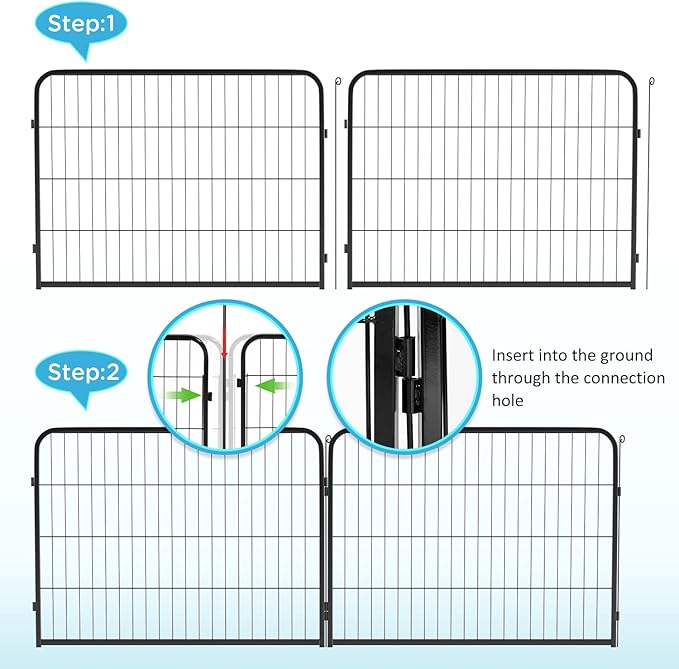 BestPet | Dog Playpen Extender | 32 Inch, 2 Panels | Heavy Duty Metal Pet - Image 4