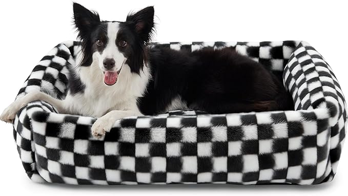 JOEJOY Dog Bed Medium Size Dog, Rectangle Washable Orthopedic Corduroy Fleece by JOEJOY