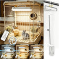 Rabbit Cage Light, Dimmable Rabbit Cage Lamp with Timer, 3 Color Temperatures for Bunny Hamster Guinea Pig