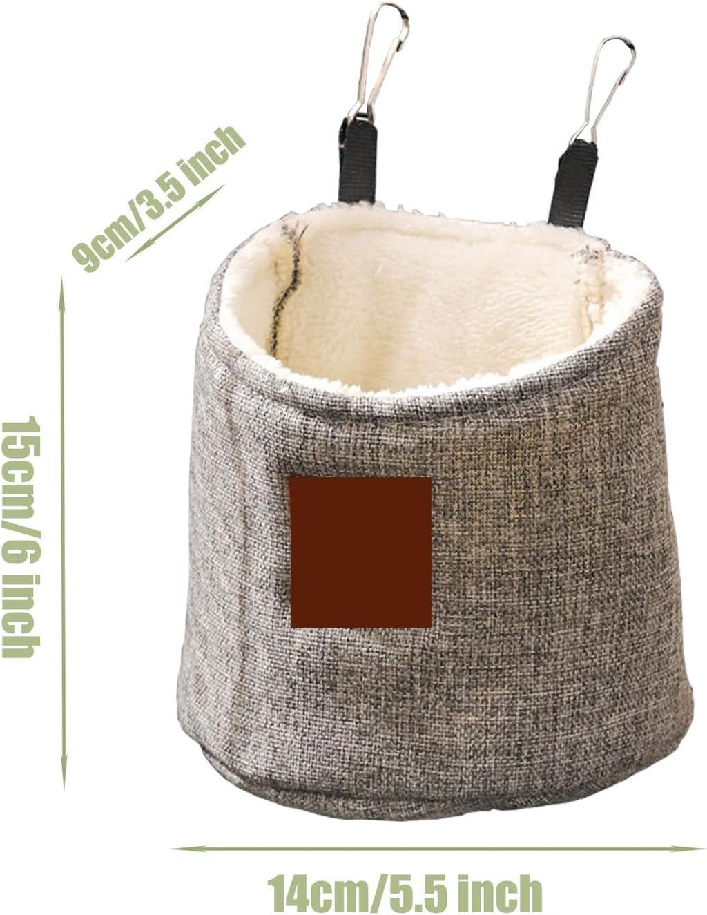 Sugar Glider Hanging Sleeping Pouch, Warm Soft Bed for Small Pets