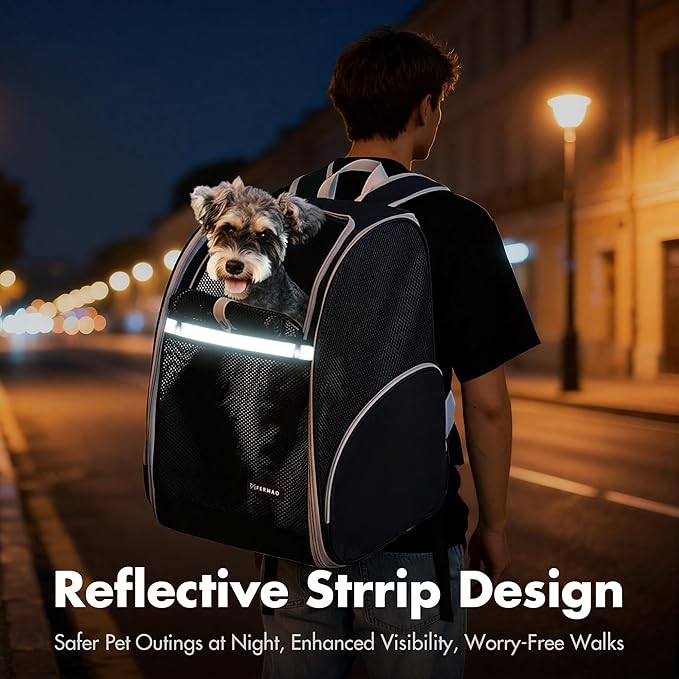 Pet Backpack Carrier, Large Cat Carrier Backpack Up to 20 Lbs - Image 9