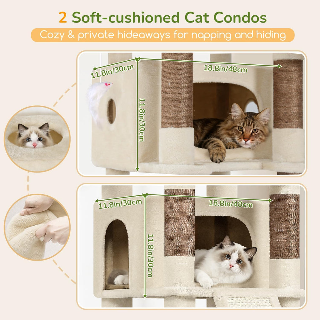 Globlazer 80in Tall Extra Large Heavy Duty Corner Cat Tree Tower, S80C