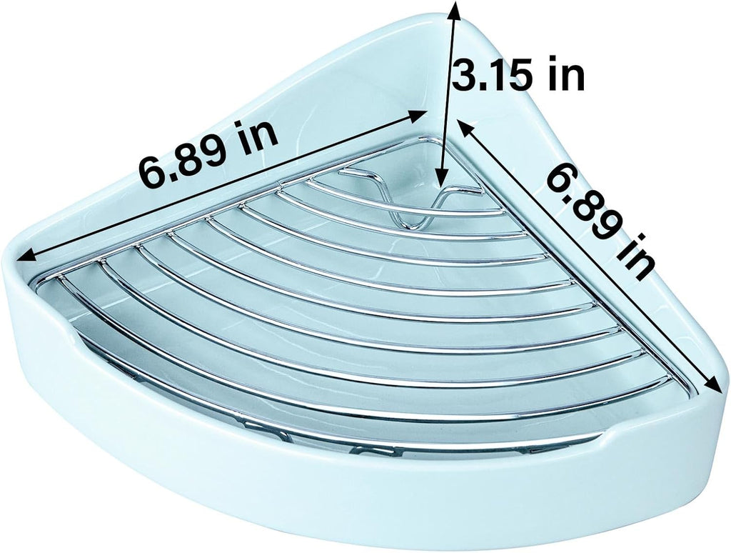 Ceramic Corner Litter Box for Small Pets, Tip-Proof, Chew-Resistant, Perfect for Hamster, Guinea Pig, Sugar Glider, Hedgehog, Syrian Hamster, Chinchilla, Gerbil, and Ferret (Blue)