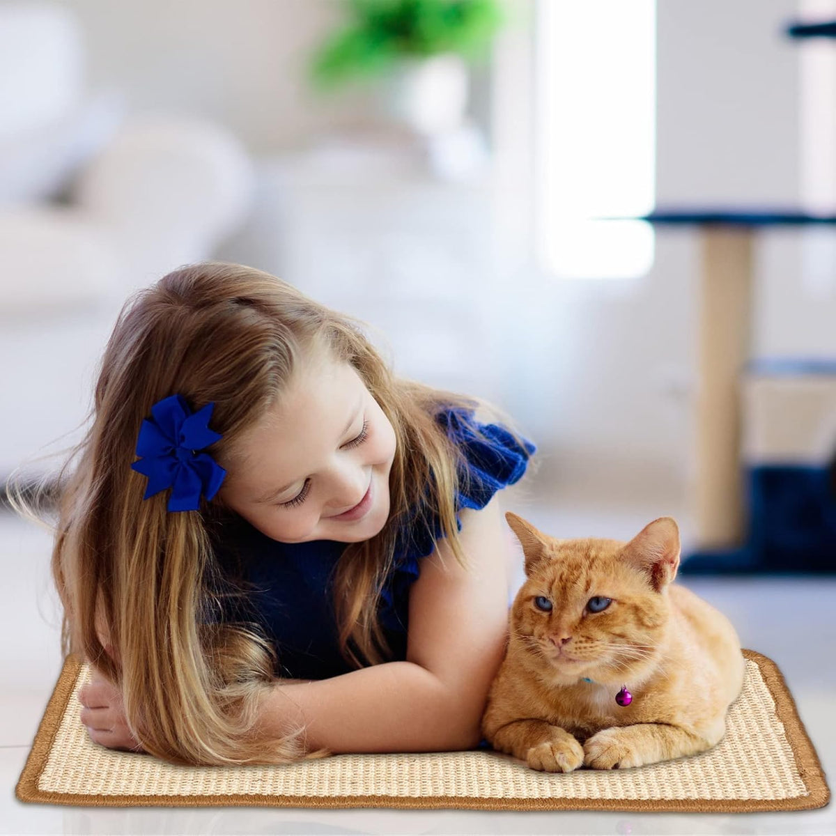 Mixweer 3 Pcs Wall Cat Scratcher Mat 19.7 x 9.8" Mounted Scratching Pad