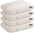 4 Large Compression Packing Cubes for 7–14 Day Travel, Off White
