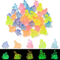 Ipotkitt 40pcs Resin Glow Crystal Betta Stones for Fish Tank Decor