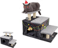 3-in-1 Pet Stairs for Cats for High Bed, Adjustable Dog Steps, Modular 3-Tier by Hapineko