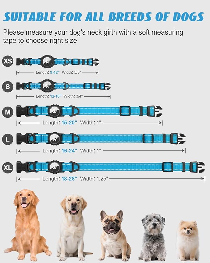 Joytale Airtag Dog Collar, Reflective Pet Collar - Image 6