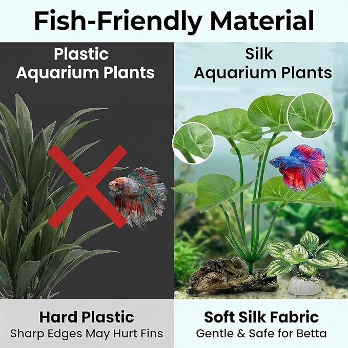 10 PCS Aquarium Decorations Silk Aquarium Plants Betta Fish Tank Decor - Image 7