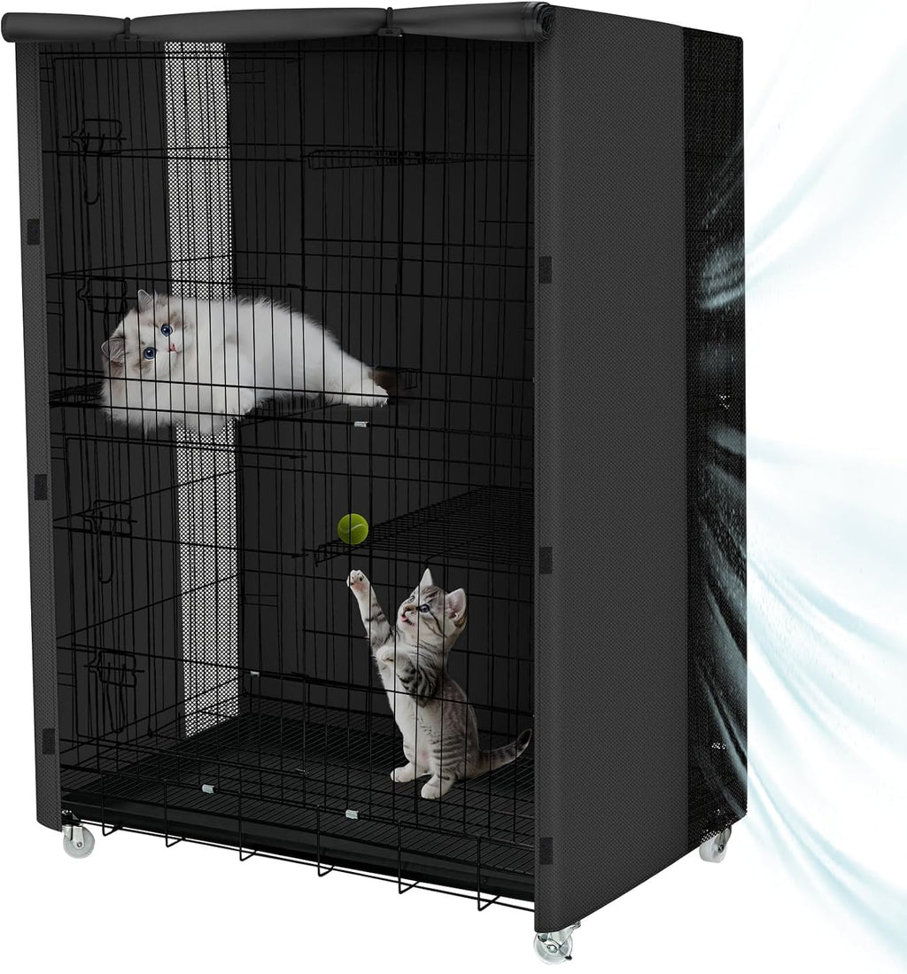 ExploreLand Breathable Cat Cage Cover,36" L x 24" W x 50" H