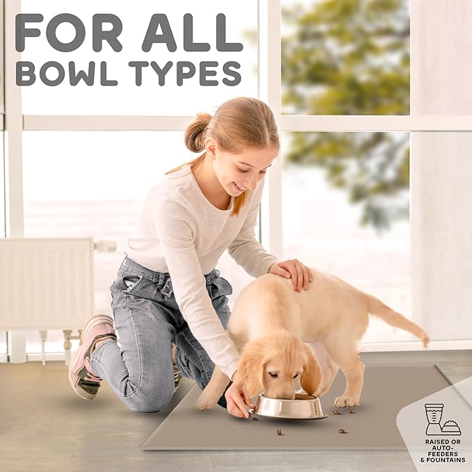 Dog Food Mat - 28x18 Raised Edges Dogs Mat - Image 6